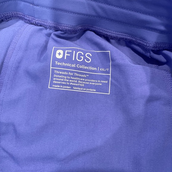 Figs Zamora Jogger Pants. Blueberry XXL Tall - Picture 3 of 3
